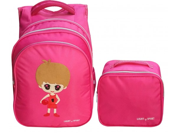 LÜK NAKIŞLI BESLENMELİ TAKIM ÇANTA KIZ 352