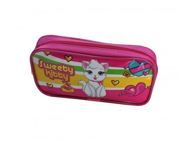 TEK KATLI FİTİLLİ KIZ KALEMLİK FARKLI BASKILAR 026